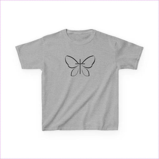 BUTTERFLY LOGO Kids Heavy Cotton™ Tee - XS / Sport Grey - Kids clothes