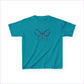 BUTTERFLY LOGO Kids Heavy Cotton™ Tee - XS / Tropical Blue - Kids clothes
