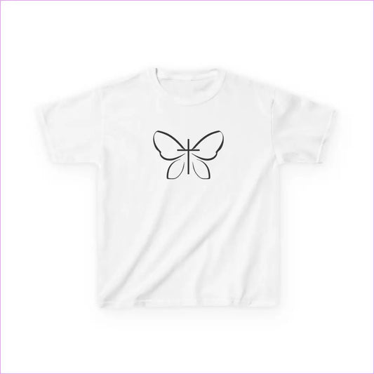 BUTTERFLY LOGO Kids Heavy Cotton™ Tee - XS / White - Kids clothes