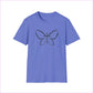BUTTERFLY LOGO Unisex Softstyle T-Shirt - Heather Royal / S - T-Shirt