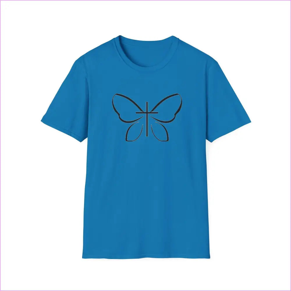 BUTTERFLY LOGO Unisex Softstyle T-Shirt - Sapphire / S - T-Shirt