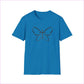 BUTTERFLY LOGO Unisex Softstyle T-Shirt - Sapphire / S - T-Shirt