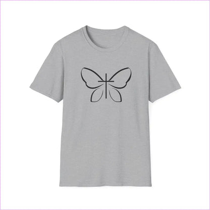 BUTTERFLY LOGO Unisex Softstyle T-Shirt - Sport Grey / S - T-Shirt