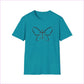 BUTTERFLY LOGO Unisex Softstyle T-Shirt - Tropical Blue / S - T-Shirt