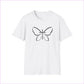 BUTTERFLY LOGO Unisex Softstyle T-Shirt - White / S - T-Shirt