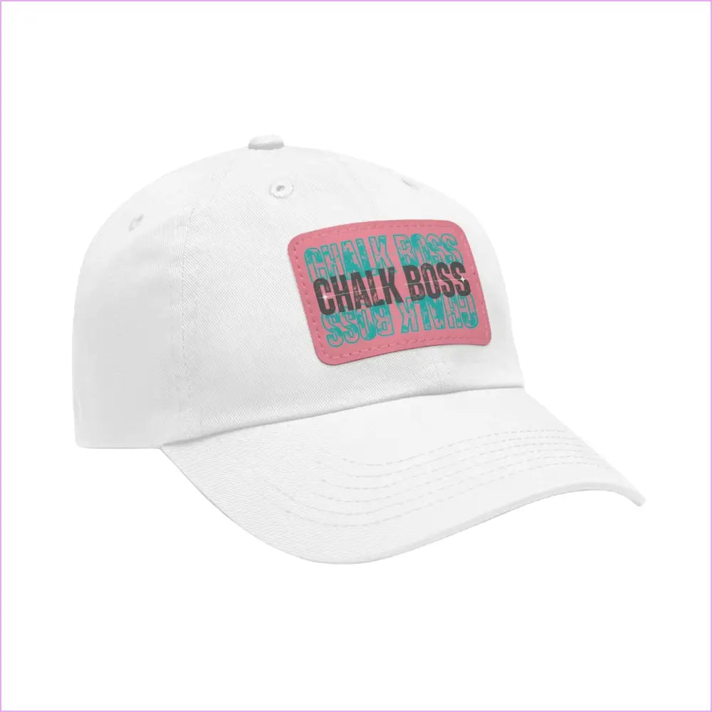 CHALK BOSS Dad Hat with Leather Patch - Hats