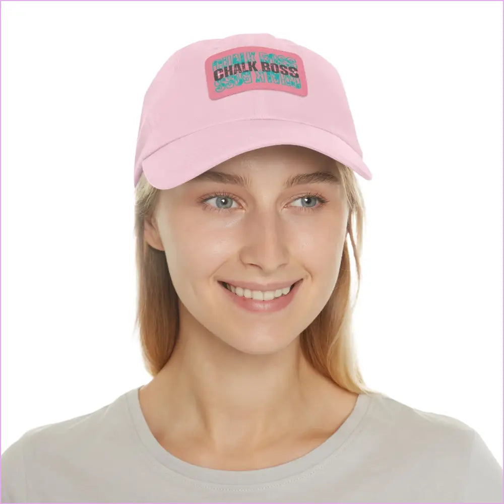 CHALK BOSS Dad Hat with Leather Patch - Hats