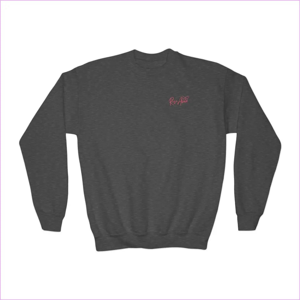 Chasing Dreams Youth Crewneck Sweatshirt - Catching Sunshine Design - Dark Heather / S - Kids clothes