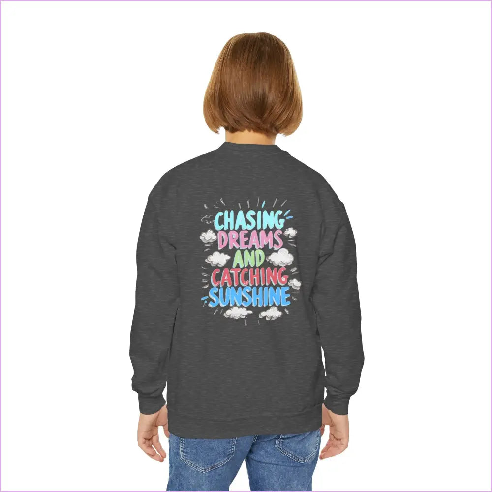 Chasing Dreams Youth Crewneck Sweatshirt - Catching Sunshine Design - Kids clothes