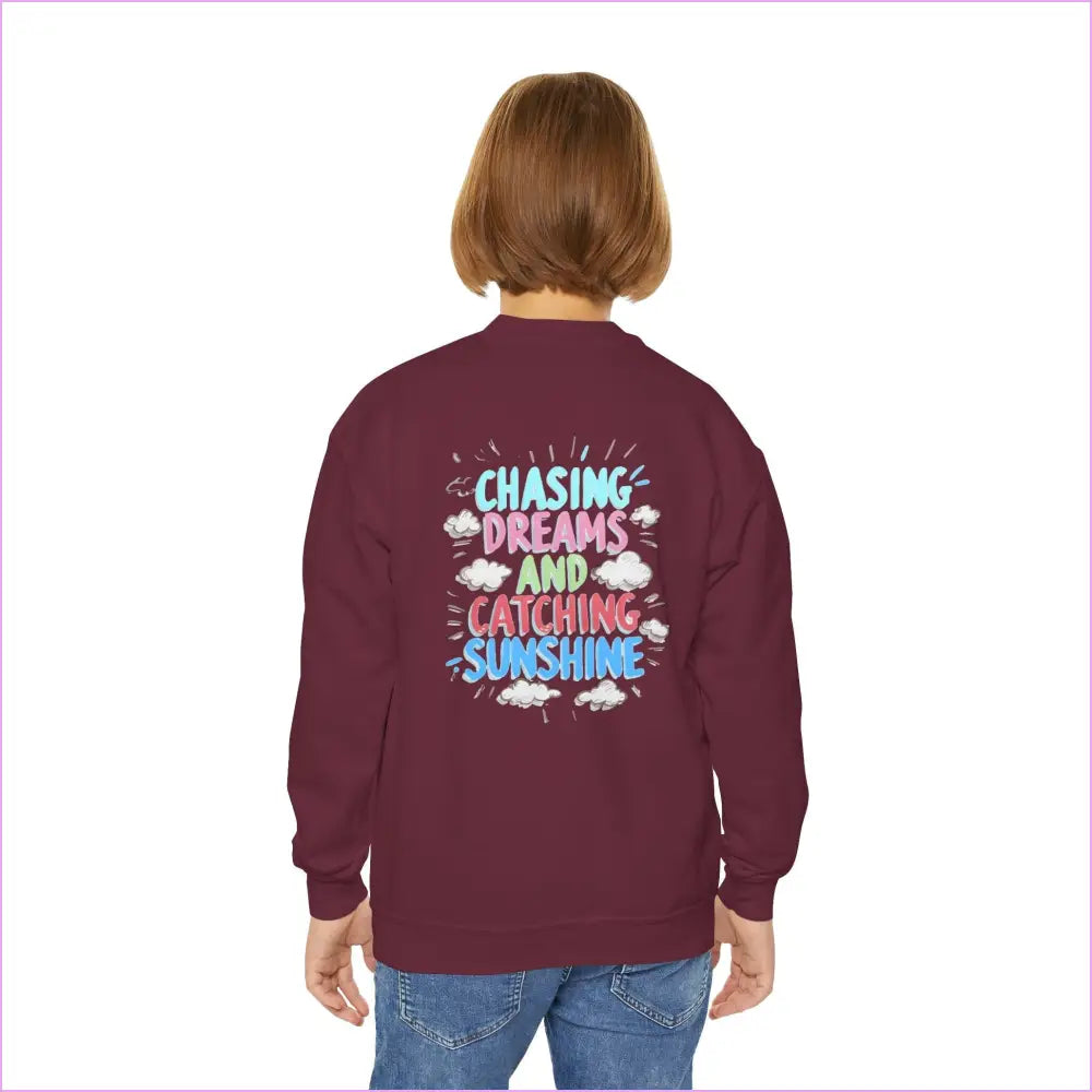 Chasing Dreams Youth Crewneck Sweatshirt - Catching Sunshine Design - Kids clothes