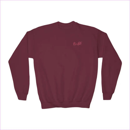 Chasing Dreams Youth Crewneck Sweatshirt - Catching Sunshine Design - Maroon / XS - Kids clothes