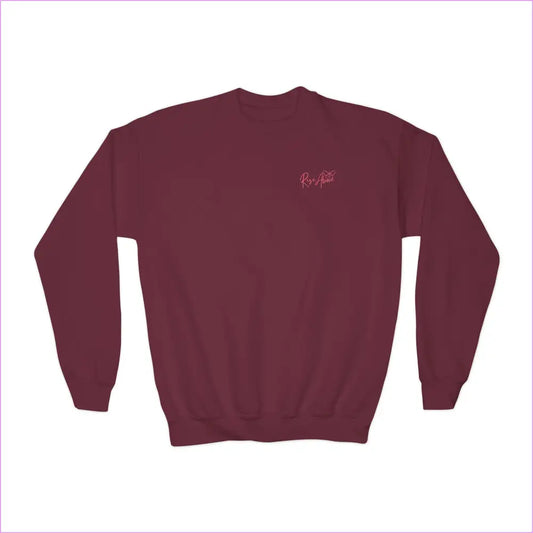 Chasing Dreams Youth Crewneck Sweatshirt - Catching Sunshine Design - Maroon / XS - Kids clothes