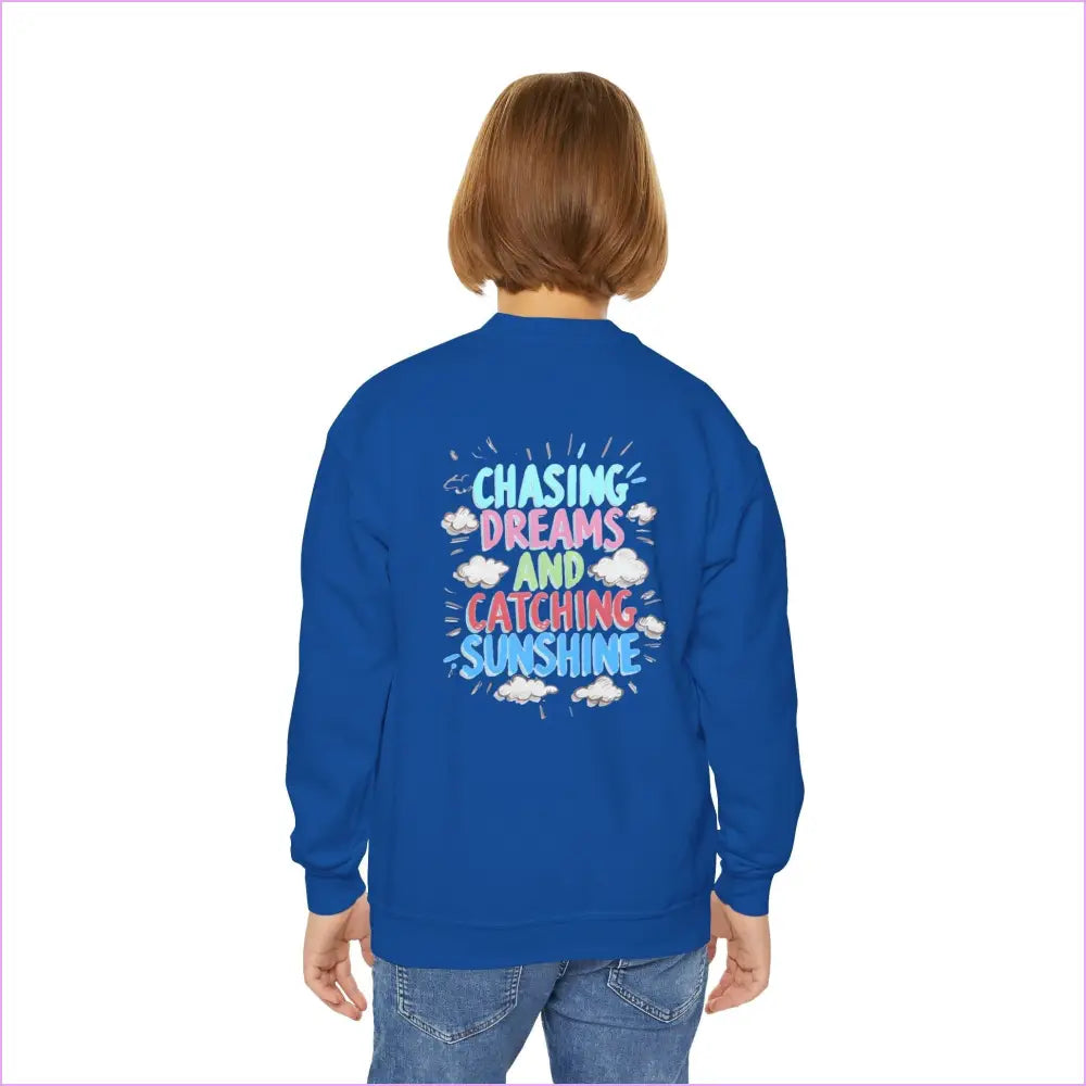 Chasing Dreams Youth Crewneck Sweatshirt - Catching Sunshine Design - Kids clothes