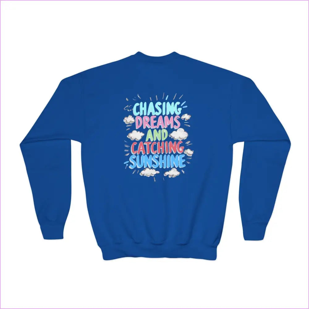 Chasing Dreams Youth Crewneck Sweatshirt - Catching Sunshine Design - Kids clothes