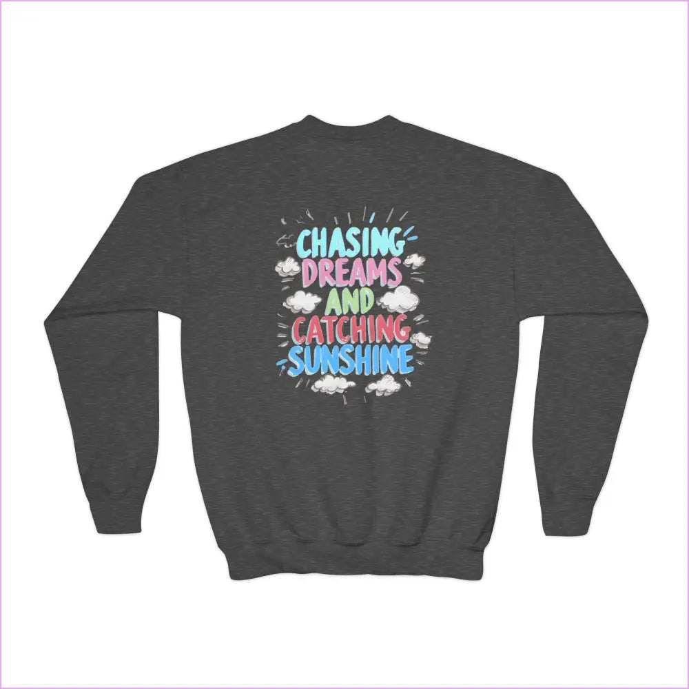 Chasing Dreams Youth Crewneck Sweatshirt - Catching Sunshine Design - Kids clothes