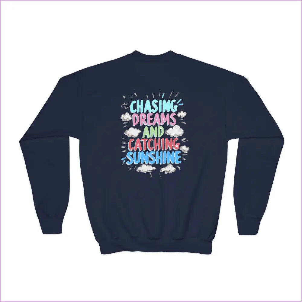Chasing Dreams Youth Crewneck Sweatshirt - Catching Sunshine Design - Kids clothes