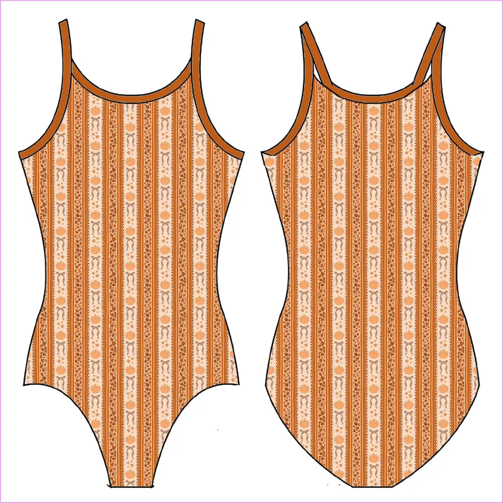 CHEETAH PUMPKINS GYMNASTICS LEOTARD - GYMNASTICS LEOTARDS