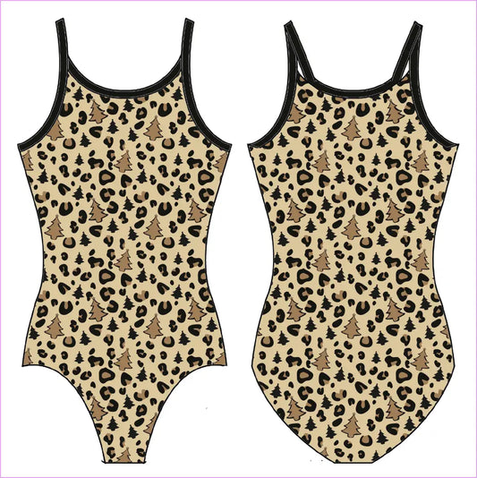 CHRISTMAS CHEETAH GYMNASTICS LEOTARD - GYMNASTICS LEOTARDS