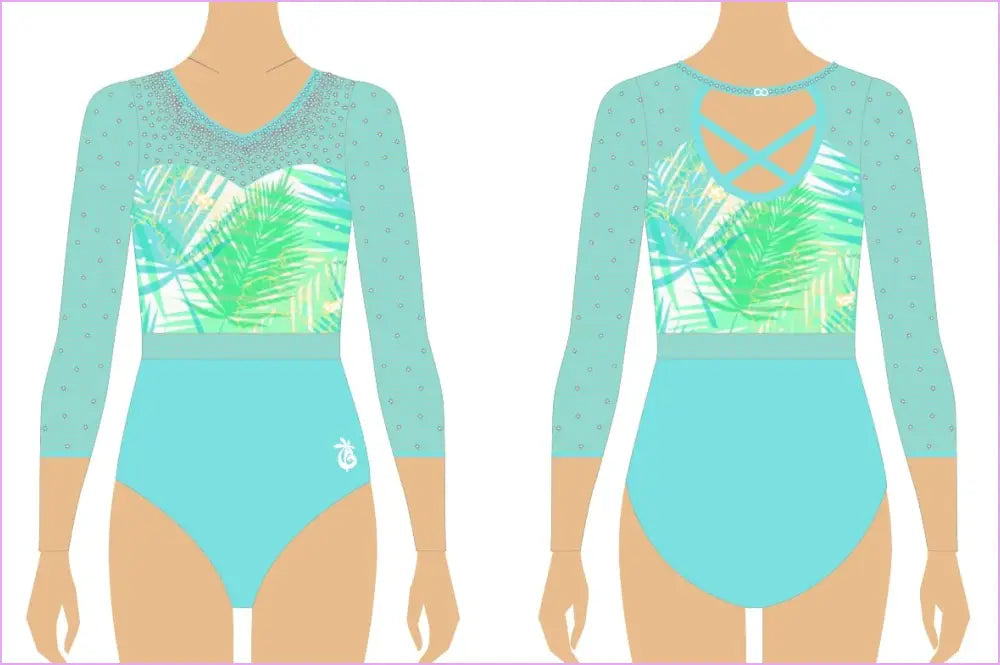 COASTAL CROWN GYMNASTICS COMPETITION LEOTARD - GYMNASTICS LEOTARDS
