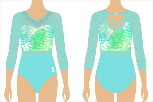 COASTAL CROWN GYMNASTICS COMPETITION LEOTARD - GYMNASTICS LEOTARDS