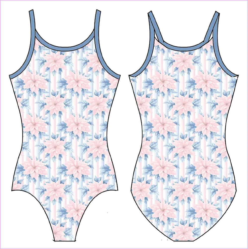 COASTAL POINSETTIA GYMNASTICS LEOTARD - GYMNASTICS LEOTARDS