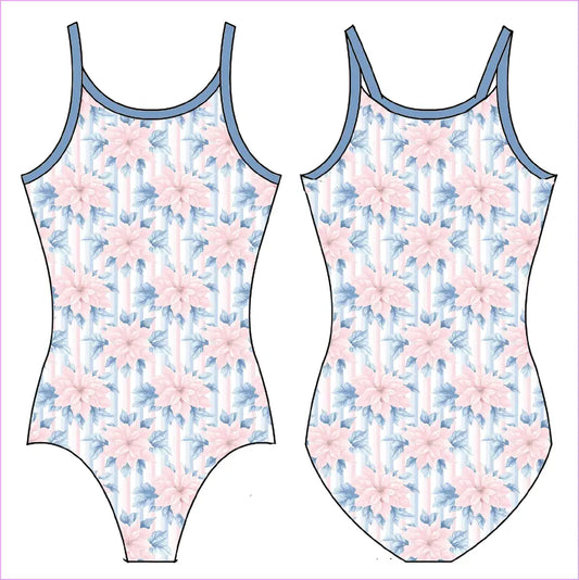 COASTAL POINSETTIA GYMNASTICS LEOTARD - GYMNASTICS LEOTARDS