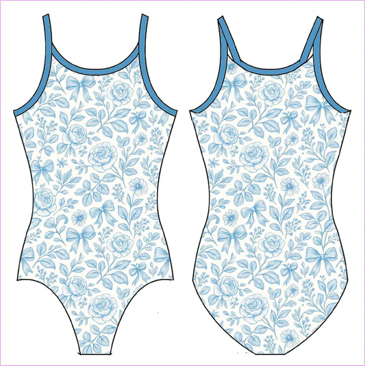COASTAL ROSE GARDEN GYMNASTICS LEOTARD - GYMNASTICS LEOTARDS