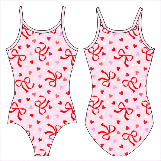 COQUETTE HEARTS GYMNASTICS LEOTARD - GYMNASTICS LEOTARDS