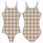 COUTURE PLAID GYMNASTICS LEOTARD - GYMNASTICS LEOTARDS