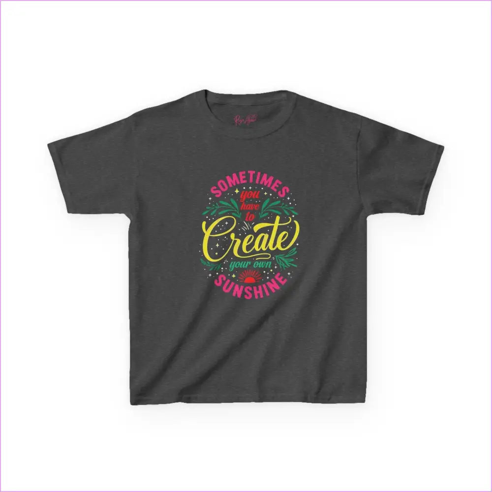Create Your Own Sunshine Kids Heavy Cotton™ Tee - Dark Heather / XS - Kids clothes