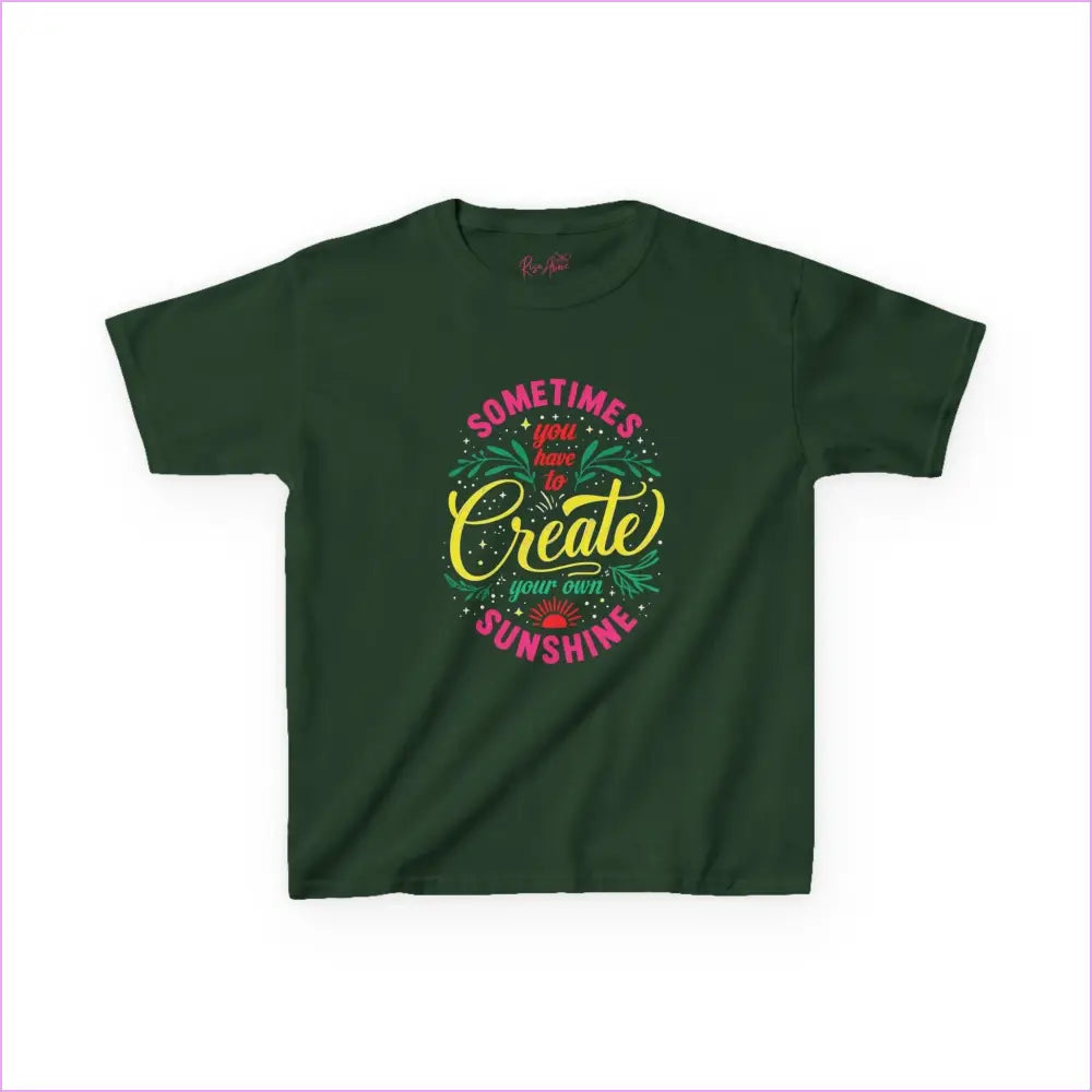 Create Your Own Sunshine Kids Heavy Cotton™ Tee - Forest Green / XS - Kids clothes