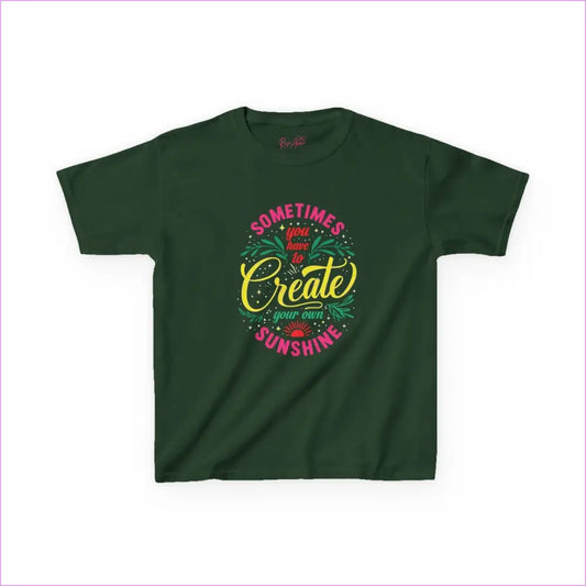 Create Your Own Sunshine Kids Heavy Cotton™ Tee - Forest Green / XS - Kids clothes