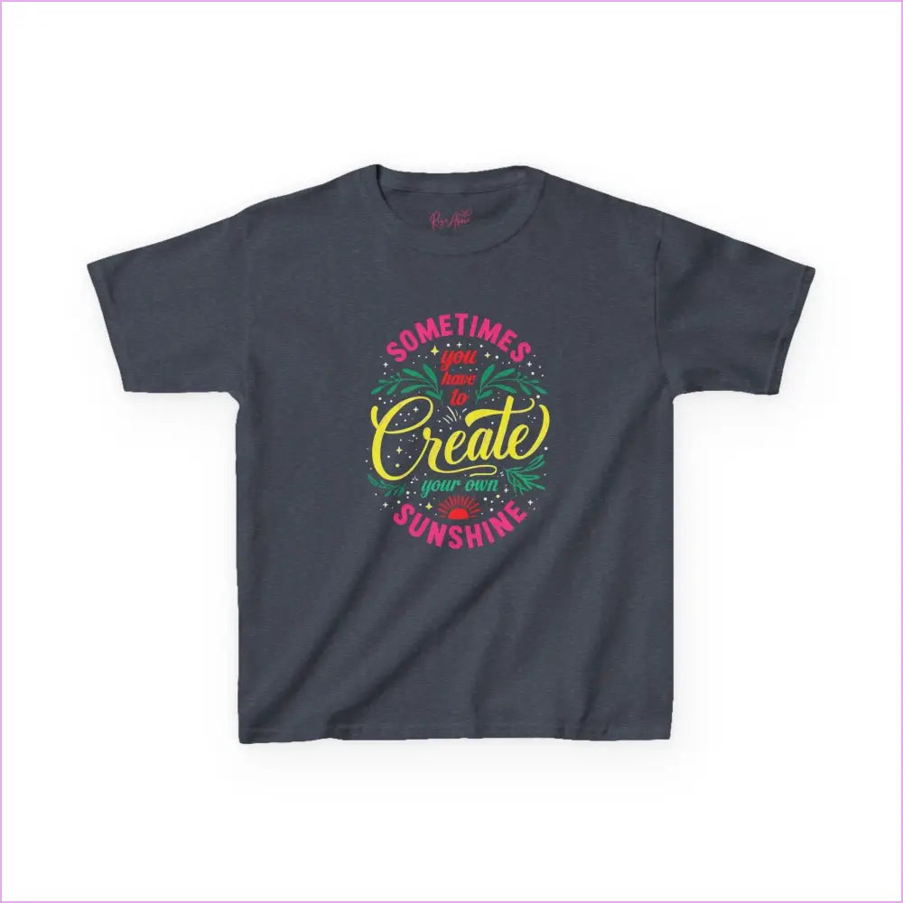 Create Your Own Sunshine Kids Heavy Cotton™ Tee - Heather Navy / XS - Kids clothes