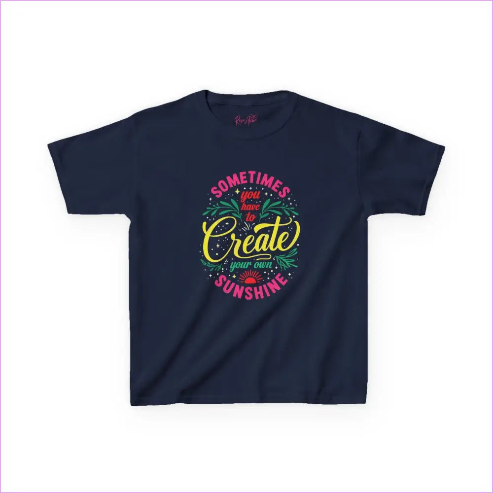 Create Your Own Sunshine Kids Heavy Cotton™ Tee - Navy / XS - Kids clothes
