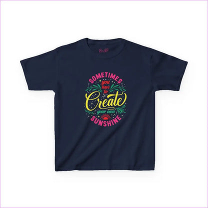 Create Your Own Sunshine Kids Heavy Cotton™ Tee - Navy / XS - Kids clothes
