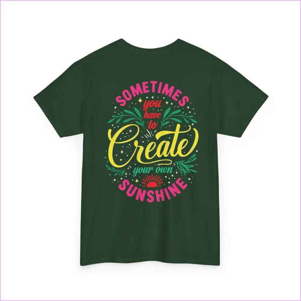 Create Your Own Sunshine Unisex Heavy Cotton Tee - Motivational T-Shirt for Positive Vibes - T-Shirt