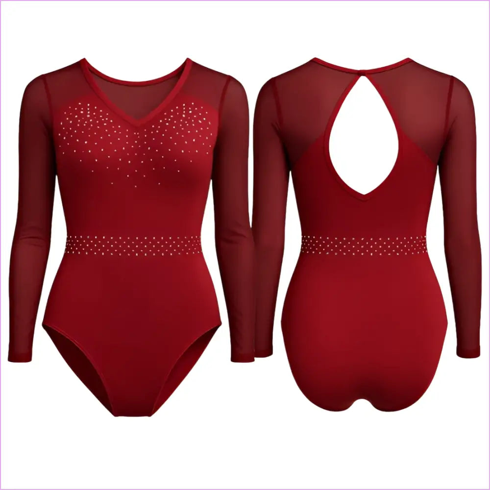 CRIMSON COMMAND GYMNASTICS COMPETITION LEOTARD - GYMNASTICS LEOTARDS