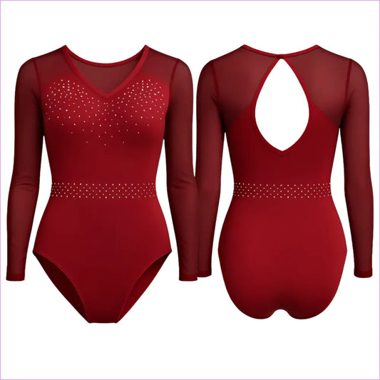 CRIMSON COMMAND GYMNASTICS COMPETITION LEOTARD - GYMNASTICS LEOTARDS