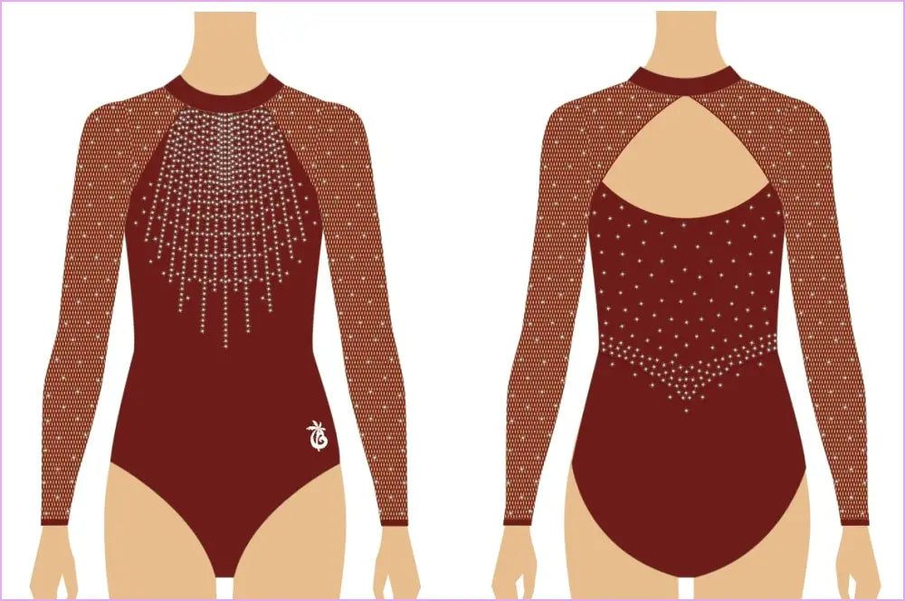 CRIMSON REVERIE GYMNASTICS COMPETITION LEOTARD - GYMNASTICS LEOTARDS