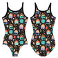 DUMPSTER FIRE BLACK GYMNASTICS LEOTARD