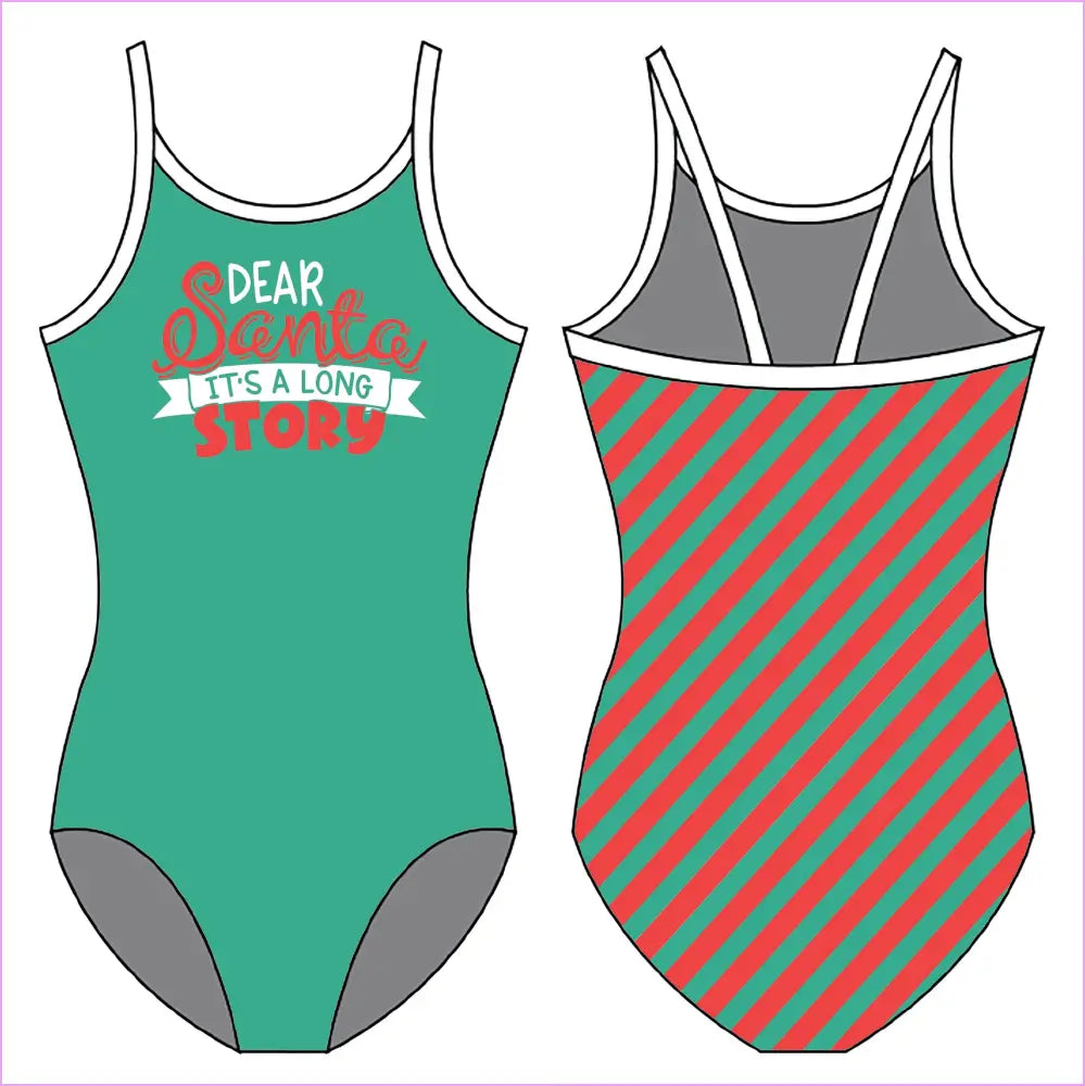 DEAR SANTA GYMNASTICS LEOTARD - GYMNASTICS LEOTARDS