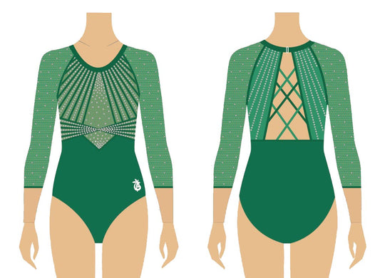 VORTEX VERDE GYMNASTICS COMPETITION LEOTARD