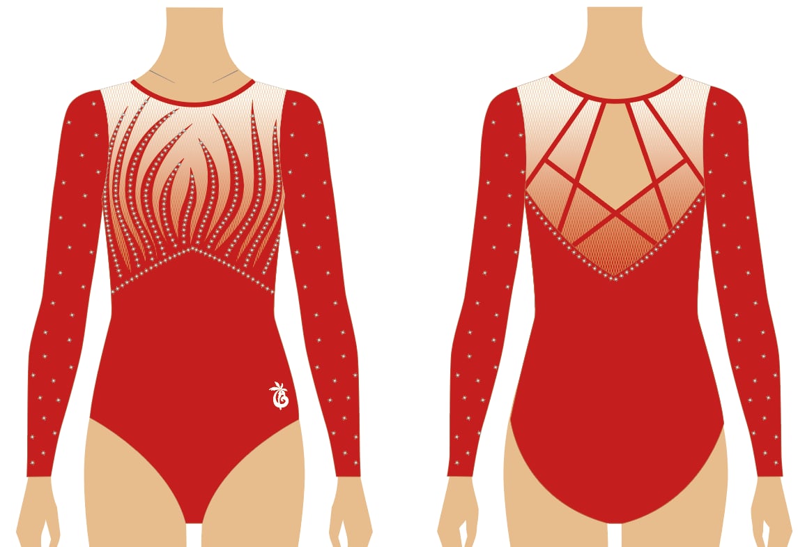 BLAZING GLORY GYMNASTICS COMPETITION LEOTARD