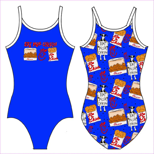 EAT MOR CHICKEN GYMNASTICS LEOTARD - GYMNASTICS LEOTARDS