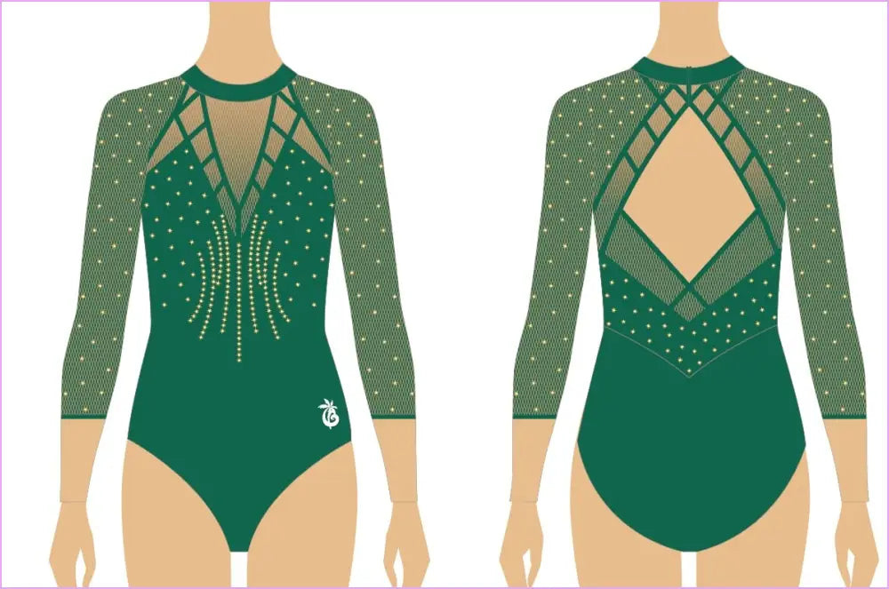 EMERALD DYNASTY GYMNASTICS COMPETITION LEOTARD - GYMNASTICS LEOTARDS