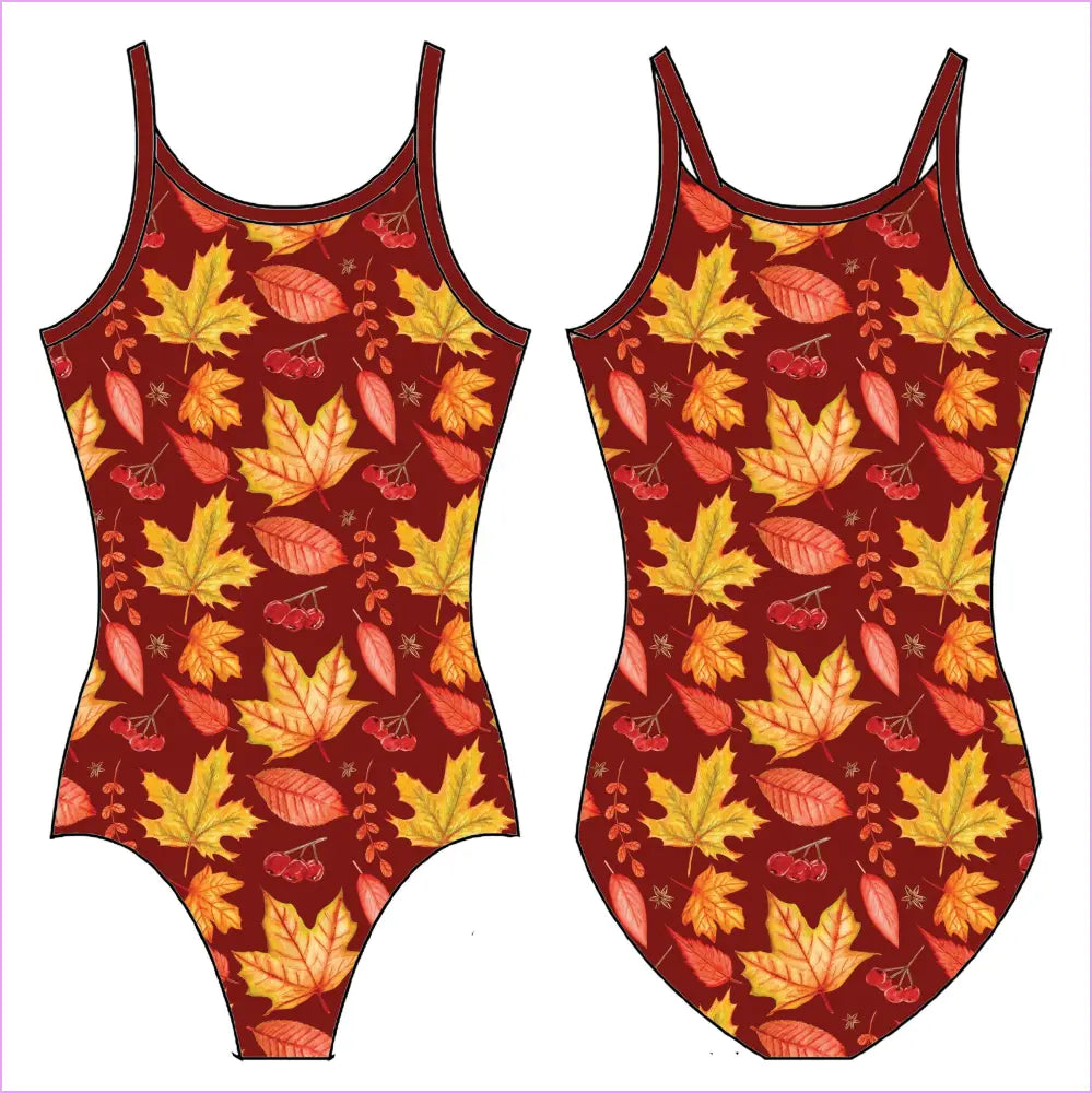 FALL LEAVES GYMNASTICS LEOTARD - GYMNASTICS LEOTARDS