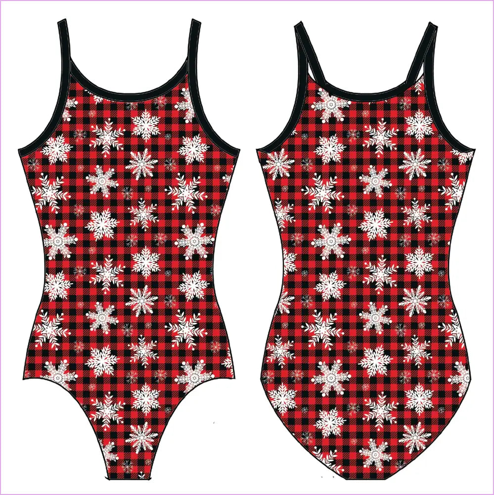 FLANNEL SNOWFLAKES GYMNASTICS LEOTARD - GYMNASTICS LEOTARDS