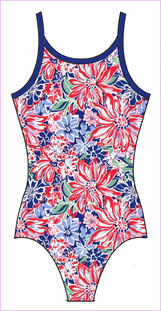 FLORAL OF JULY GYMNASTICS LEOTARD - GYMNASTICS LEOTARDS