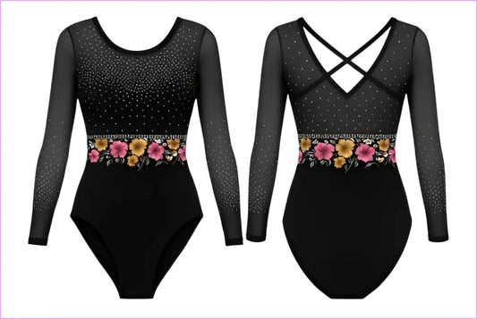 FLORAL REIGN GYMNASTICS COMPETITION LEOTARD - GYMNASTICS LEOTARDS