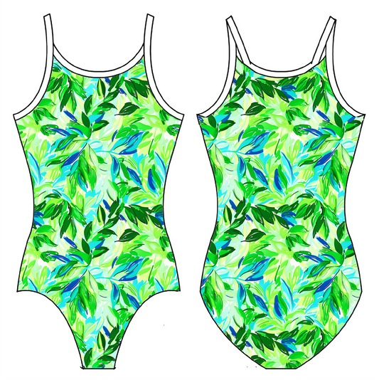 GREEN LEAVES GYMNASTICS LEOTARD